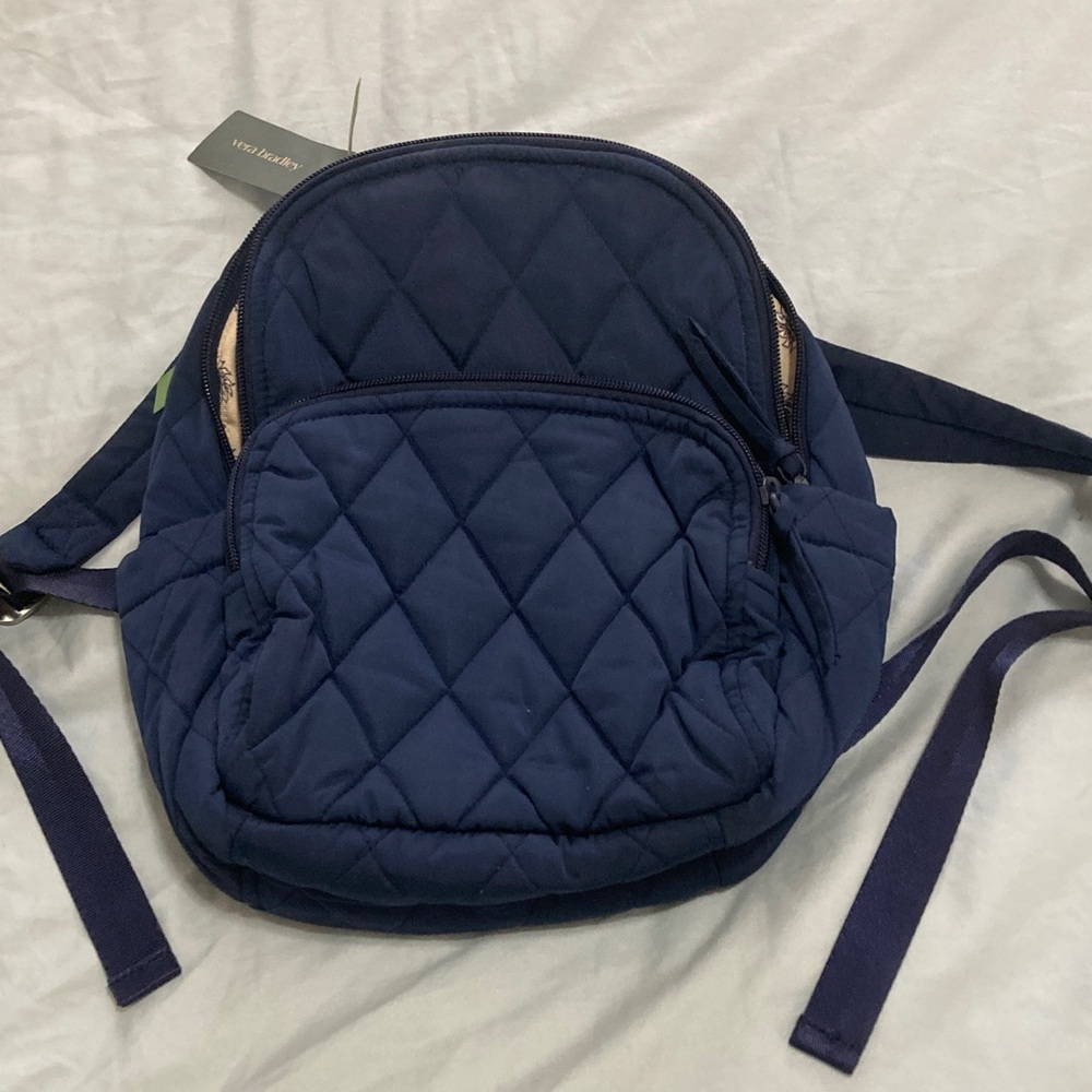 Vera Bradley Small Banbury Backpack NWT navy